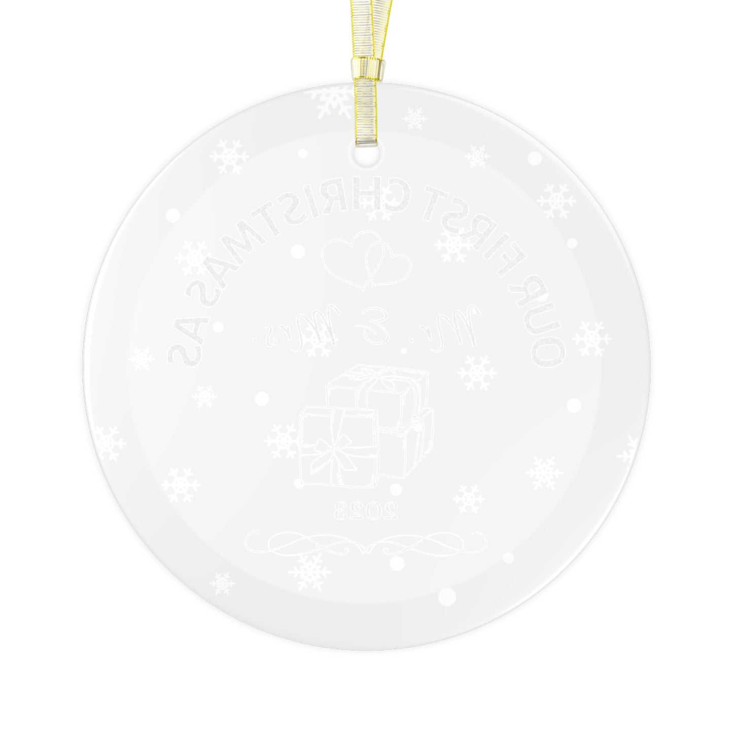 First Christmas as Mr. & Mrs. | Glass Ornament