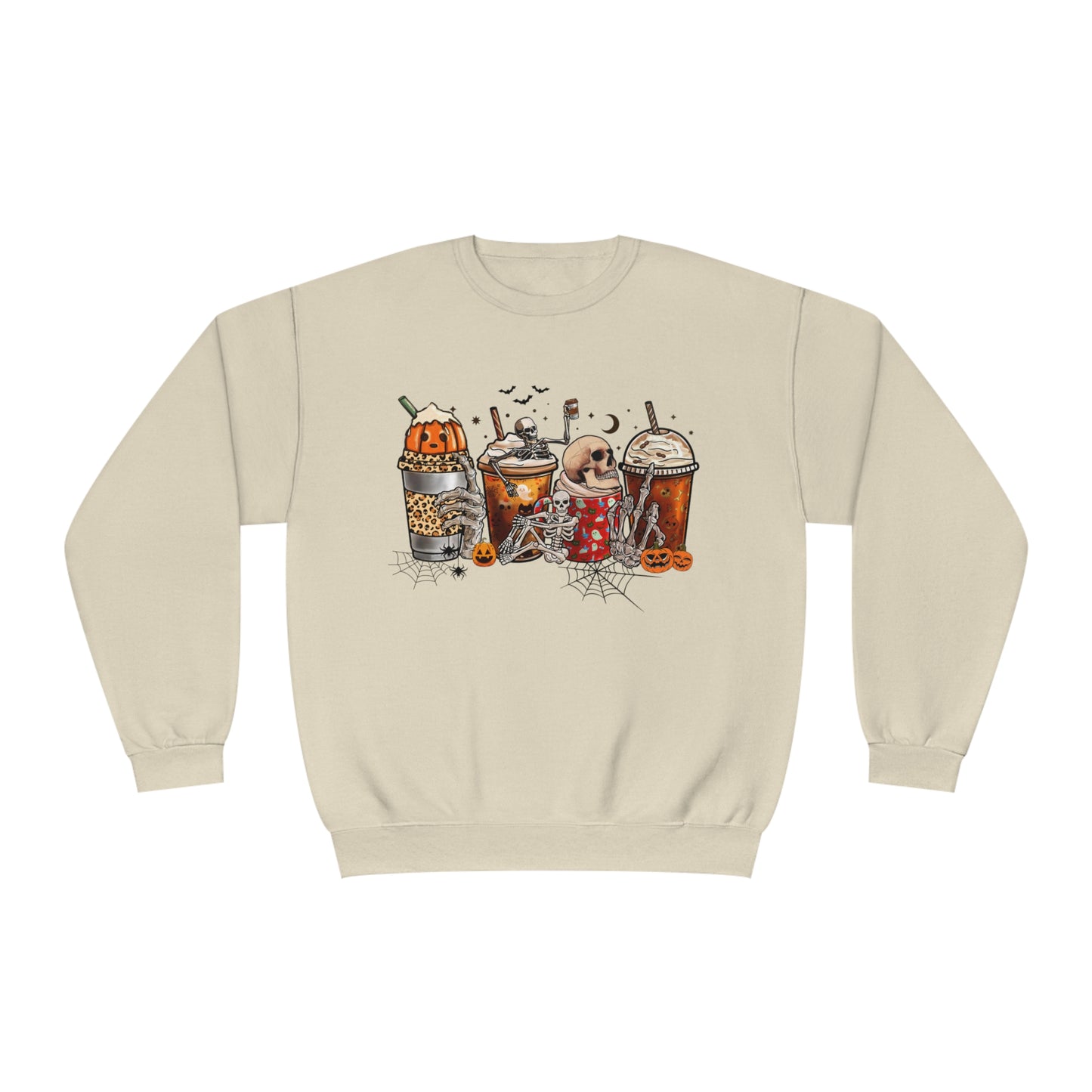 Pumpkin Skull Coffee Cups sweatshirt