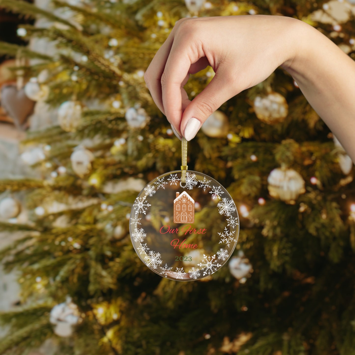 Our First Home (color) | Glass Ornament