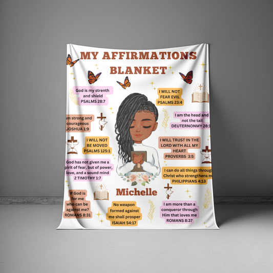 Christian Bible Verses Affirmation | Personalized Blanket 50x60