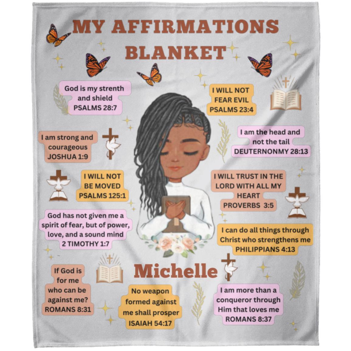 Christian Bible Verses Affirmation | Personalized Blanket 50x60