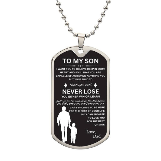 To My Son, Love Dad | Dog Tag