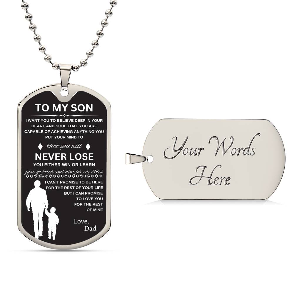 To My Son, Love Dad | Dog Tag