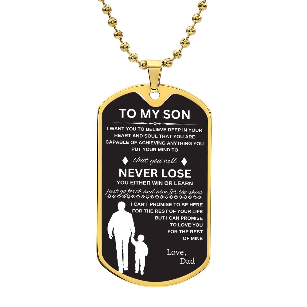 To My Son, Love Dad | Dog Tag