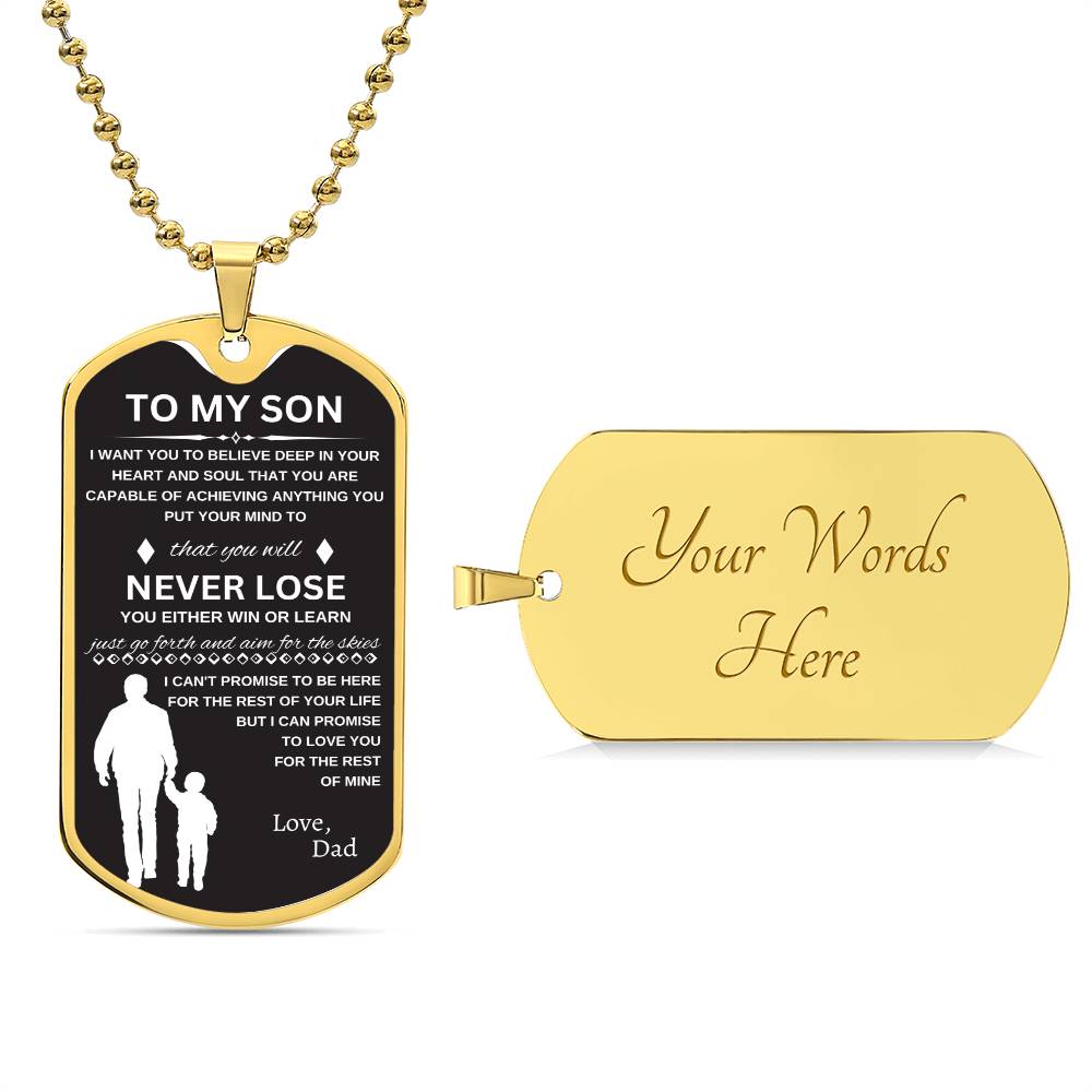 To My Son, Love Dad | Dog Tag