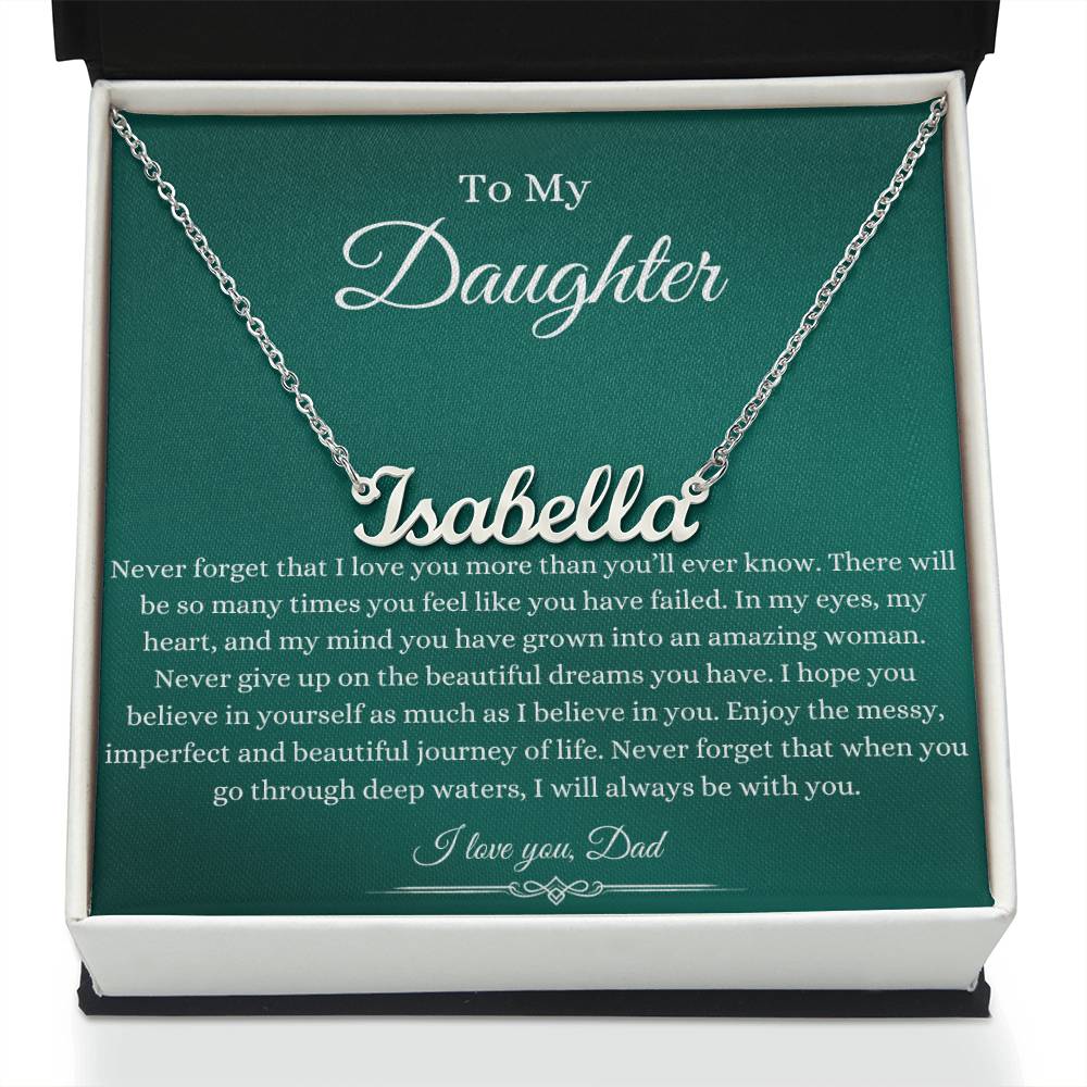 Daughter Gift - Name necklace