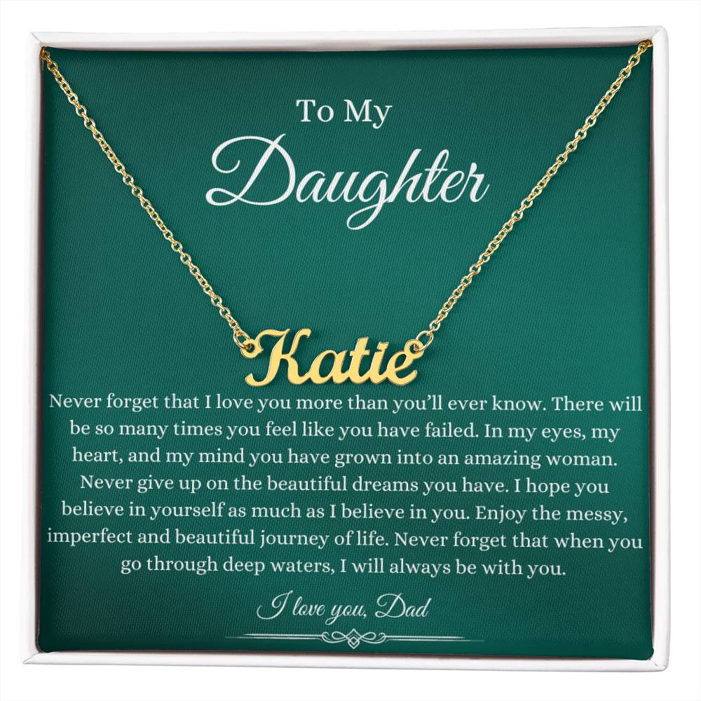 Daughter Gift - Name necklace