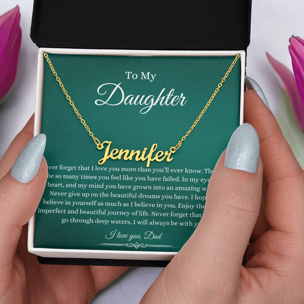 Daughter Gift - Name necklace