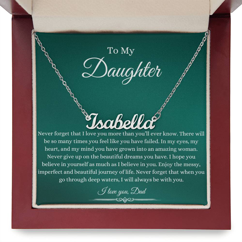 Daughter Gift - Name necklace