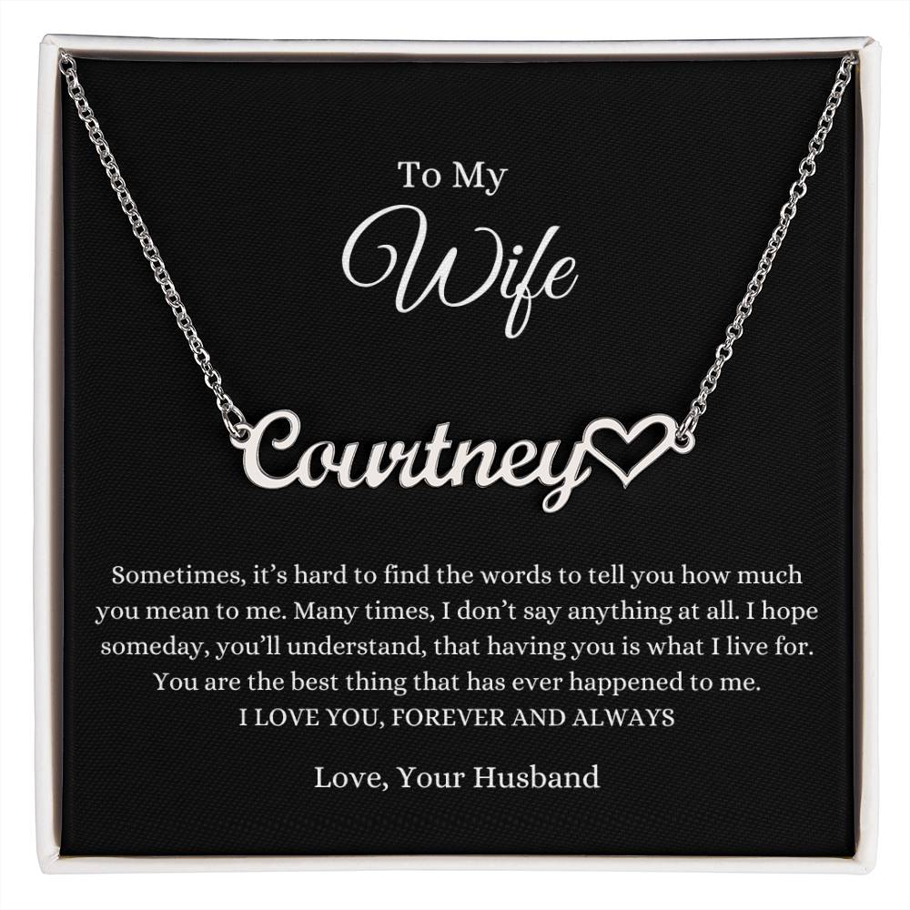 To My Wife | Name Necklace