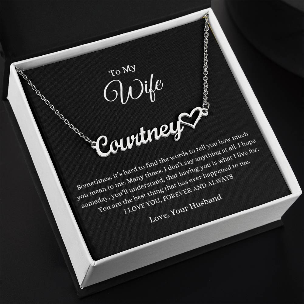 To My Wife | Name Necklace