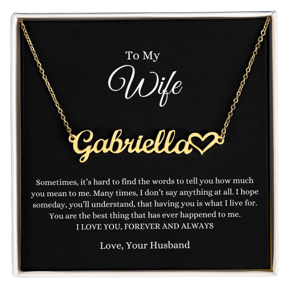 To My Wife | Name Necklace