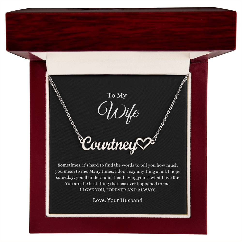 To My Wife | Name Necklace