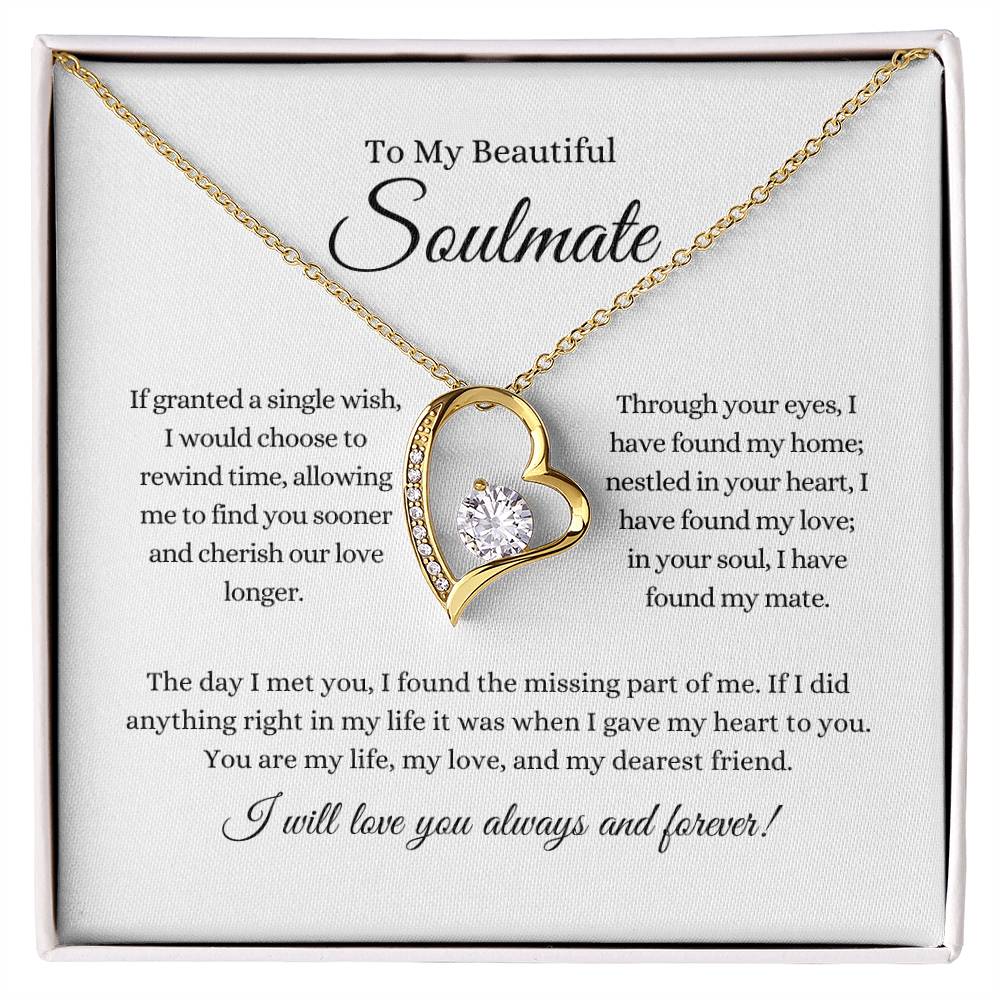 Beautiful Soulmate | Forever Love Heart Necklace