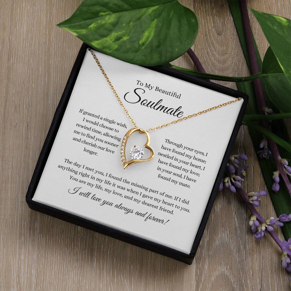 Beautiful Soulmate | Forever Love Heart Necklace